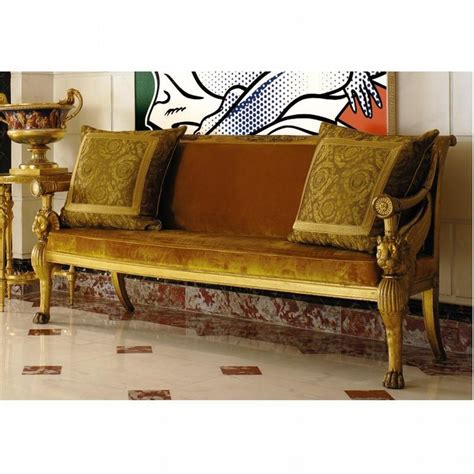 versace sotheby's|An Italian neoclassical Giltwood Settee Circa 1810 .